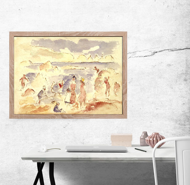 Beach Scene, Auguste Renoir - plakat 80x60 cm