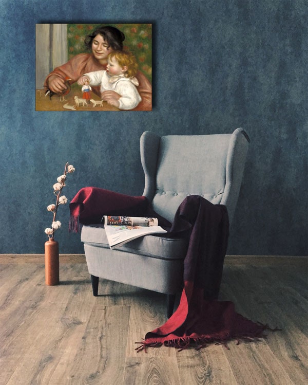 Child with Toys   Gabrielle and the Artist_s Son, Jean, Auguste Renoir - obraz na płótnie 40x30 cm