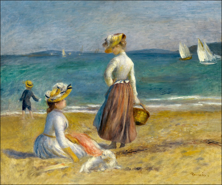 Figures on the Beach, Auguste Renoir - plakat 100x70 cm