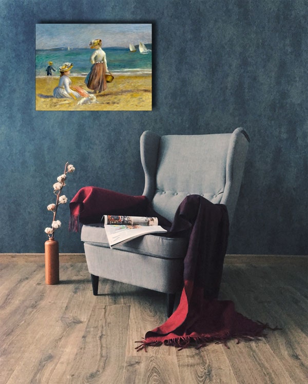 Figures on the Beach, Auguste Renoir - obraz na płótnie 80x60 cm