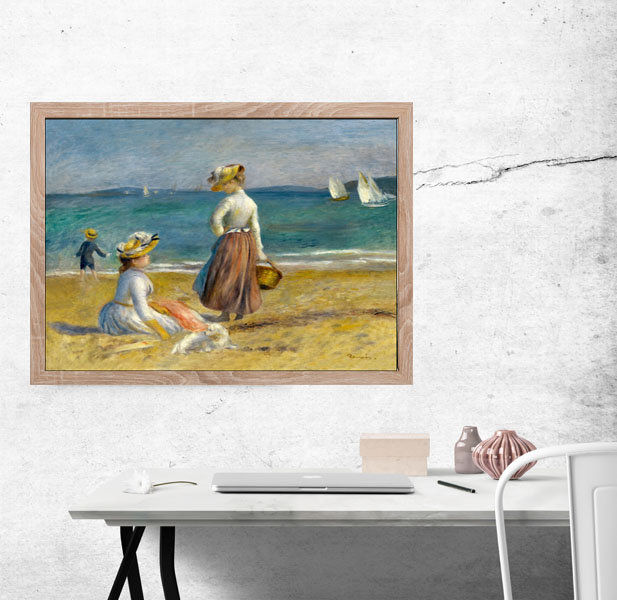Figures on the Beach, Auguste Renoir - plakat 100x70 cm