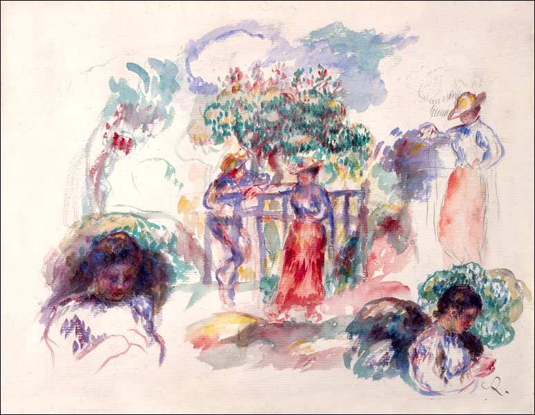 Figures under a Tree, Auguste Renoir - plakat 100x70 cm