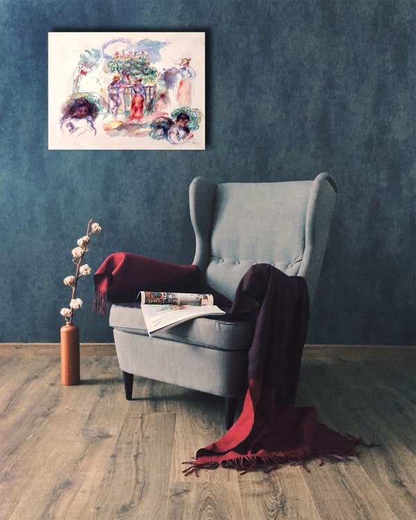 Figures under a Tree, Auguste Renoir - obraz na płótnie 40x30 cm