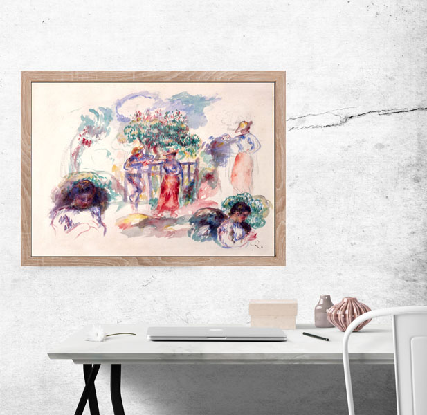 Figures under a Tree, Auguste Renoir - plakat 100x70 cm