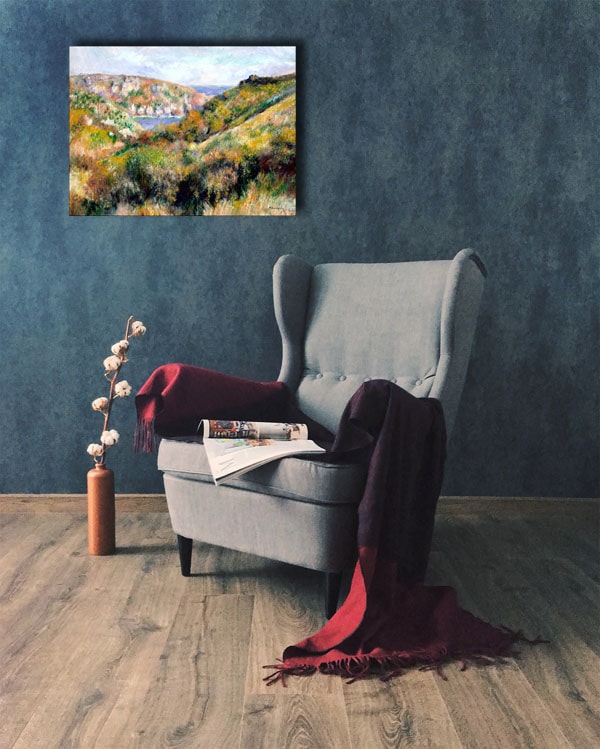 Hills around the Bay of Moulin Huet, Guernsey, Auguste Renoir - obraz na płótnie 70x50 cm