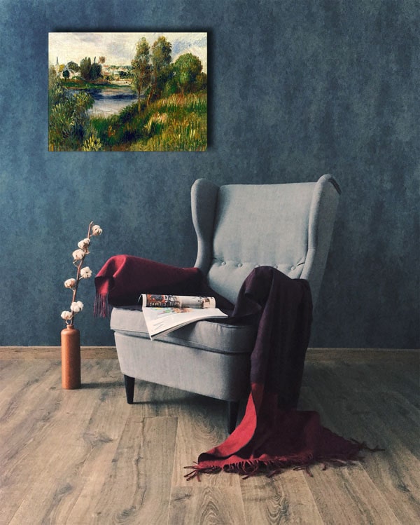 Landscape at Vétheuil, Auguste Renoir - obraz na płótnie 100x70 cm