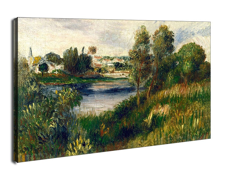 Landscape at Vétheuil, Auguste Renoir - obraz na płótnie 100x70 cm