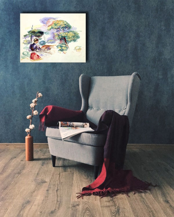 Landscape with a Girl, Auguste Renoir - obraz na płótnie 50x40 cm