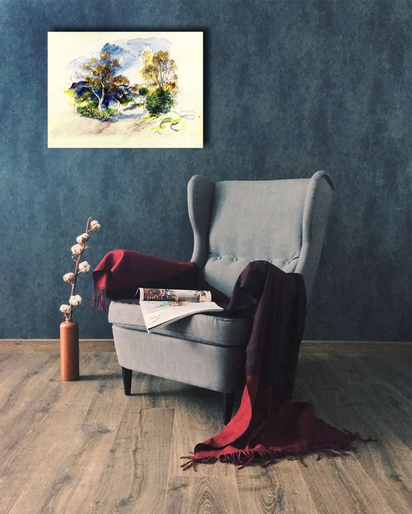 Landscape with a Path between Trees, Auguste Renoir - obraz na płótnie 120x90 cm