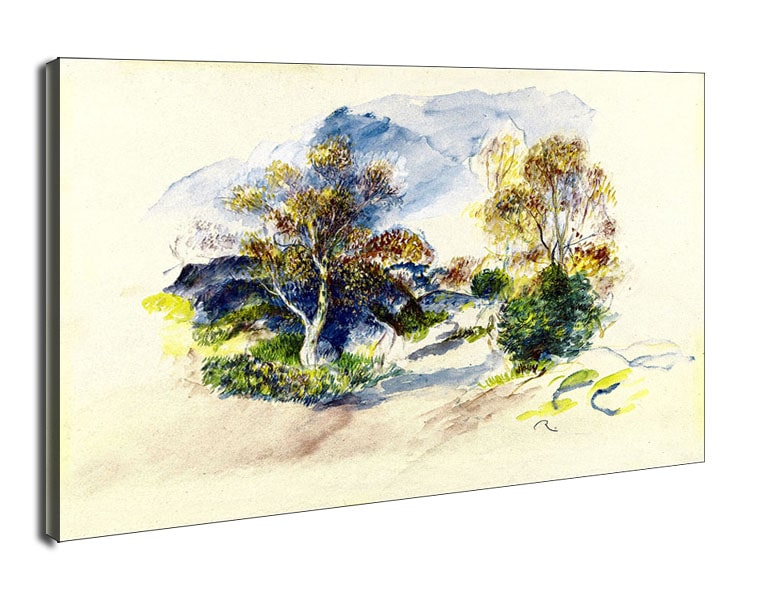 Landscape with a Path between Trees, Auguste Renoir - obraz na płótnie 120x90 cm