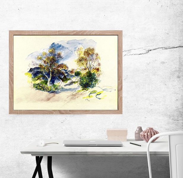 Landscape with a Path between Trees, Auguste Renoir - plakat 29,7x21 cm