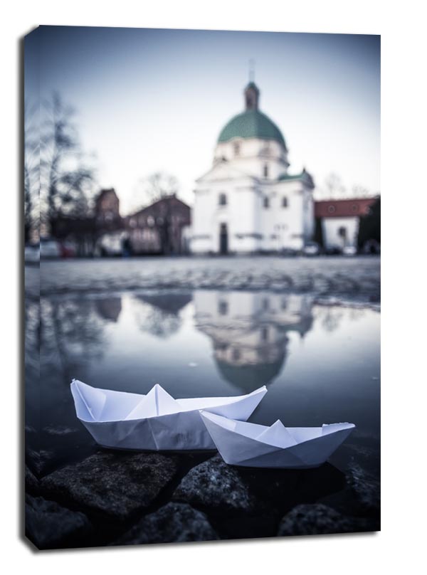 Warszawa Nowe Miasto - obraz na płótnie 90x120 cm