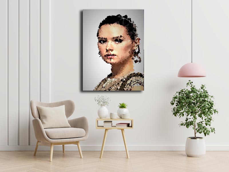 POLYamory - Rey, Gwiezdne Wojny Star Wars - obraz na płótnie 60x80 cm