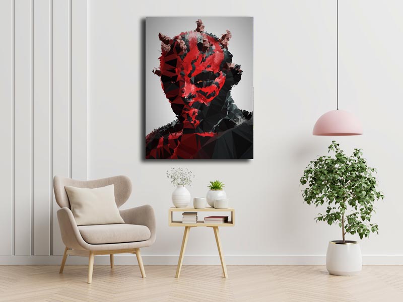 POLYamory - Darth Maul, Gwiezdne Wojny Star Wars - obraz na płótnie 90x120 cm