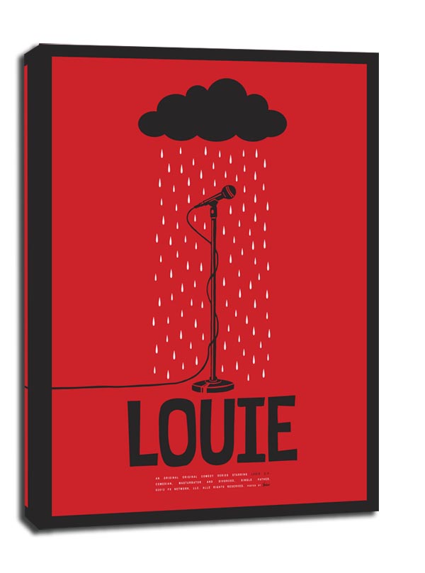 Louie, mikrofon - obraz na płótnie 50x70 cm