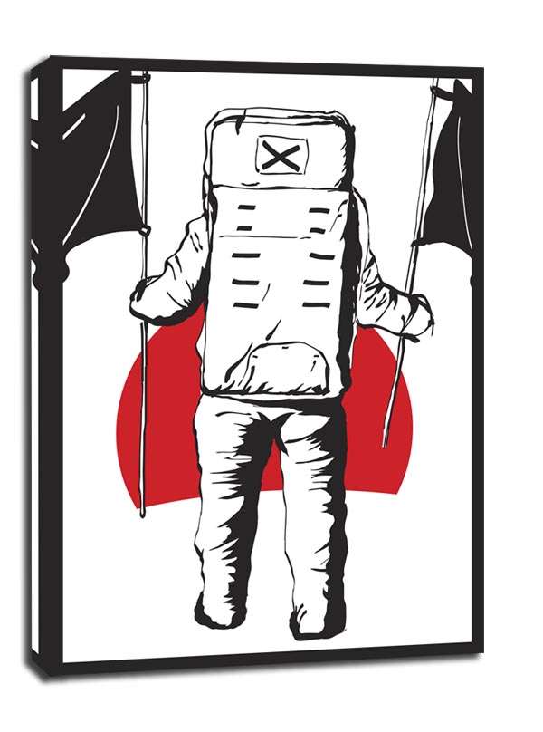 Kosmos (czerwony) - obraz na płótnie 50x70 cm