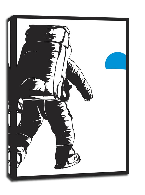 Kosmos (niebieski) - obraz na płótnie 70x100 cm