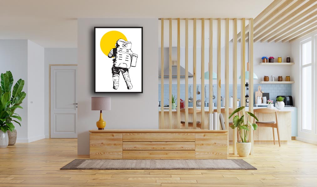 Kosmos (żółty) - obraz na płótnie 70x100 cm