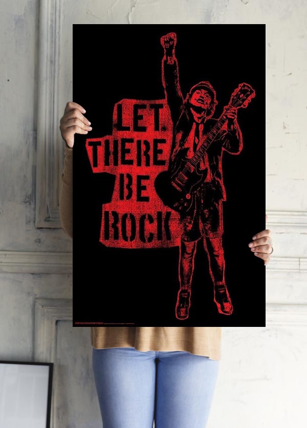 AC/DC Let There Be Rock Angus Young - plakat - Galeria Plakatu