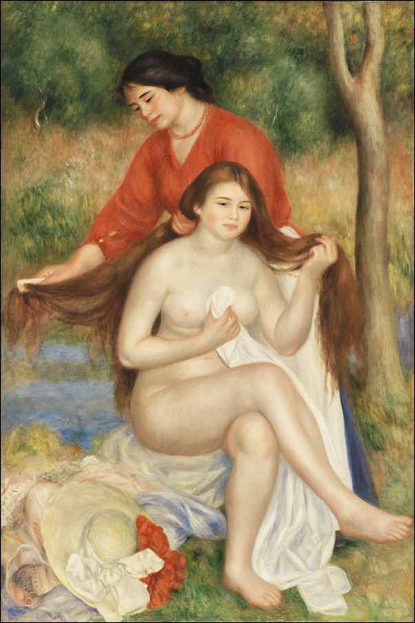 Bather and Maid, Pierre-Auguste Renoir - plakat 30x40 cm