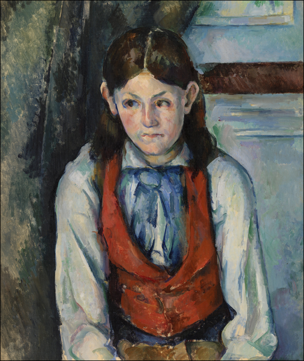 Boy in a Red Vest, Paul Cézanne - plakat 20x30 cm