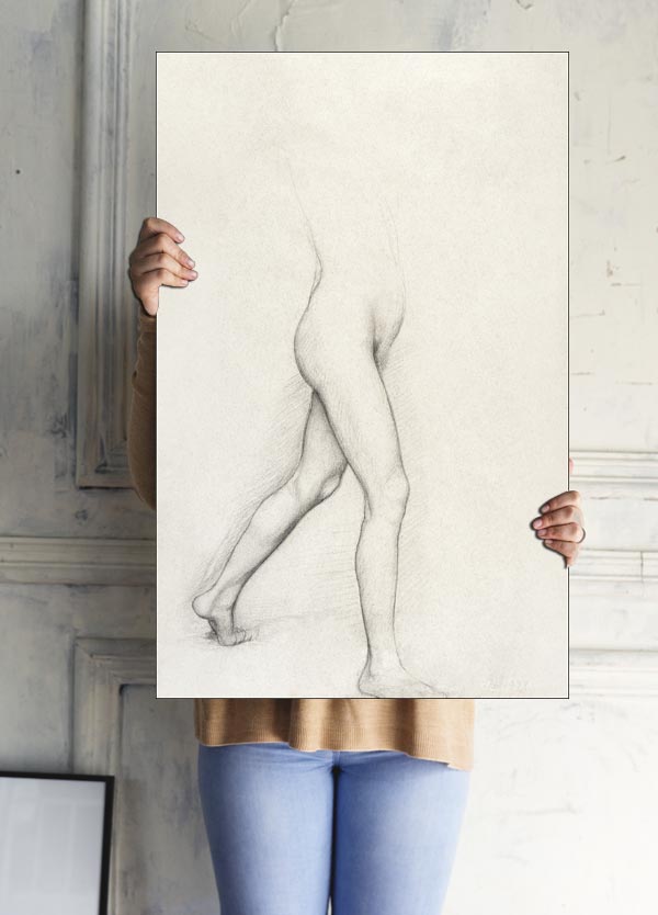 Study of a Girl’s Legs, Edgar Degas - plakat 21x29,7 cm