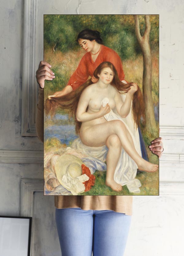 Bather and Maid, Pierre-Auguste Renoir - plakat 30x40 cm