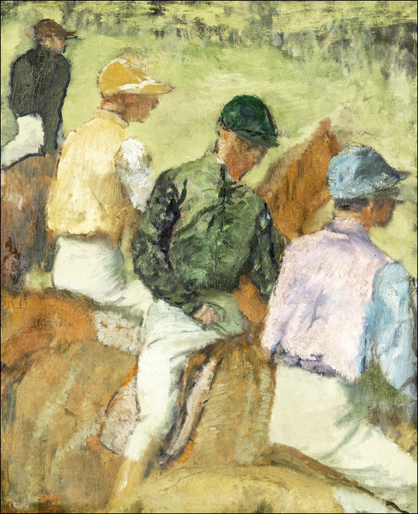 Four Jockeys, Edgar Degas - plakat 59,4x84,1 cm