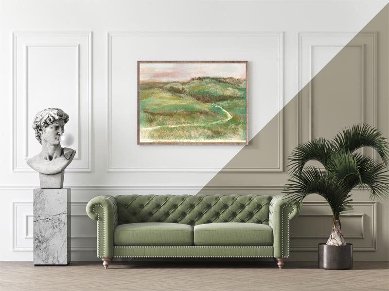 Landscape (1892) by Edgar Degas, Edgar Degas - plakat 59,4x42 cm