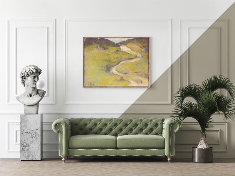 Pathway in a Field, Edgar Degas - plakat 42x29,7 cm