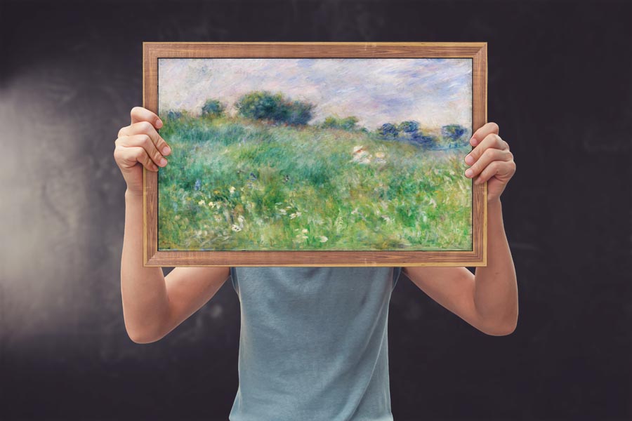 Meadow, Pierre-Auguste Renoir - plakat 80x60 cm
