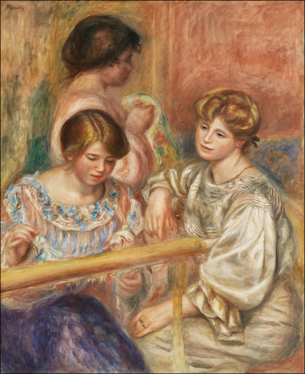 Embroiderers, Pierre-Auguste Renoir - plakat 42x59,4 cm
