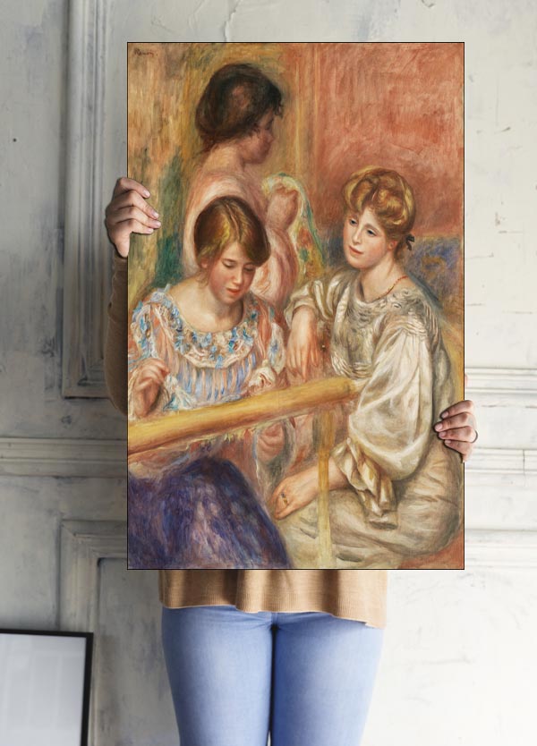 Embroiderers, Pierre-Auguste Renoir - plakat 42x59,4 cm