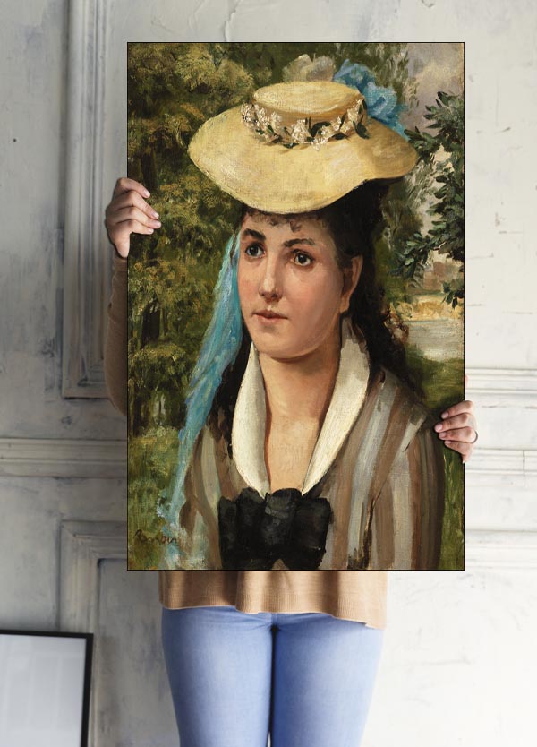 Lise in a Straw, Pierre-Auguste Renoir - plakat 70x100 cm