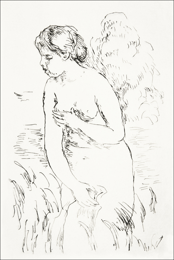Baigneuse debout, à mi-jambes, Pierre-Auguste Renoir - plakat 29,7x42 cm