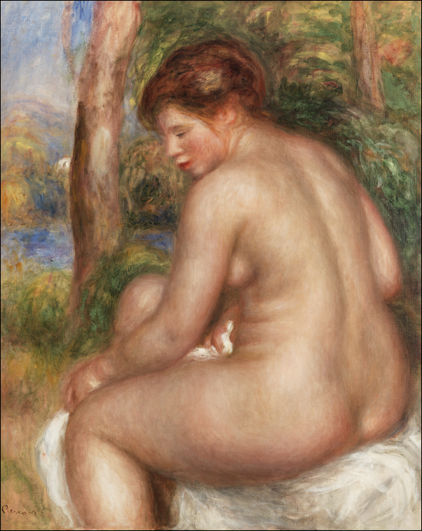 Bather in Three-Quarter View, Pierre-Auguste Renoir - plakat 30x40 cm
