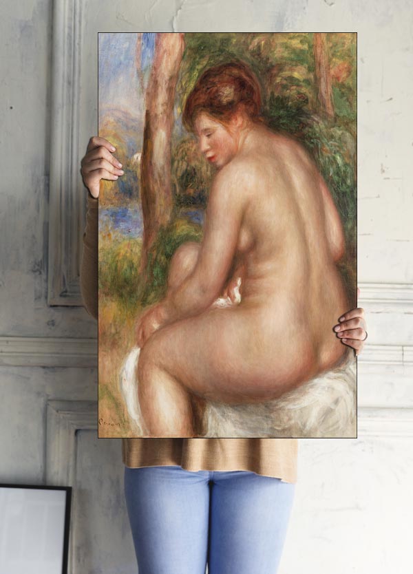 Bather in Three-Quarter View, Pierre-Auguste Renoir - plakat 30x40 cm