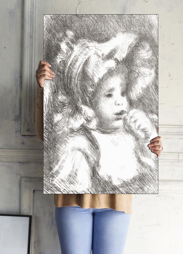 Child with a Biscuit, Pierre-Auguste Renoir - plakat 59,4x84,1 cm