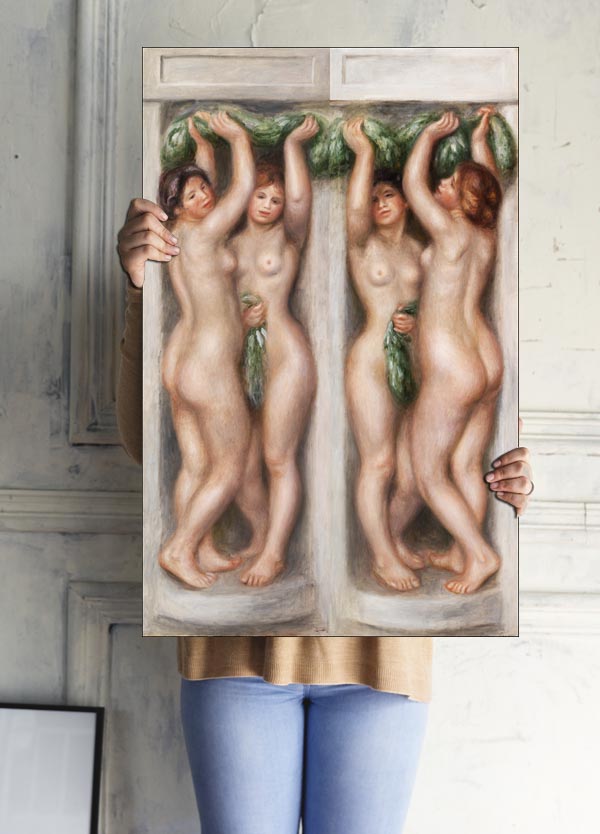 Caryatids (Cariatides), Pierre-Auguste Renoir - plakat 21x29,7 cm