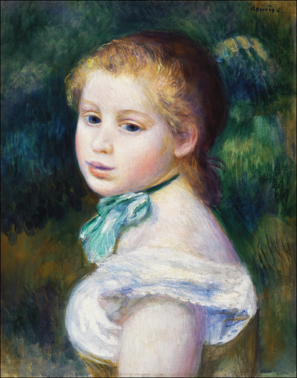 Head of Young Girl , Pierre-Auguste Renoir - plakat 20x30 cm
