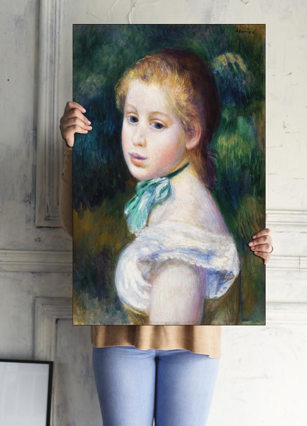 Head of Young Girl , Pierre-Auguste Renoir - plakat 20x30 cm