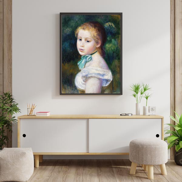 Head of Young Girl , Pierre-Auguste Renoir - plakat 20x30 cm