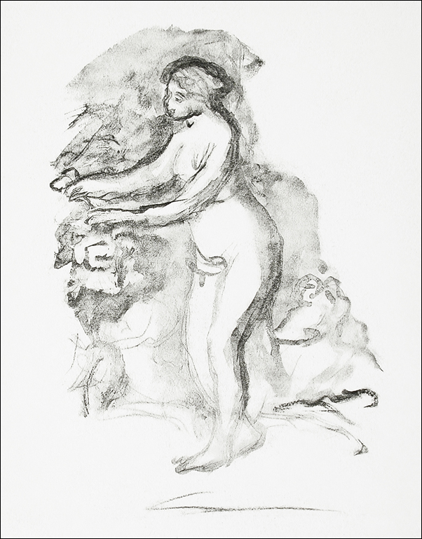 Femme au cep de vigne, Pierre-Auguste Renoir - plakat 59,4x84,1 cm