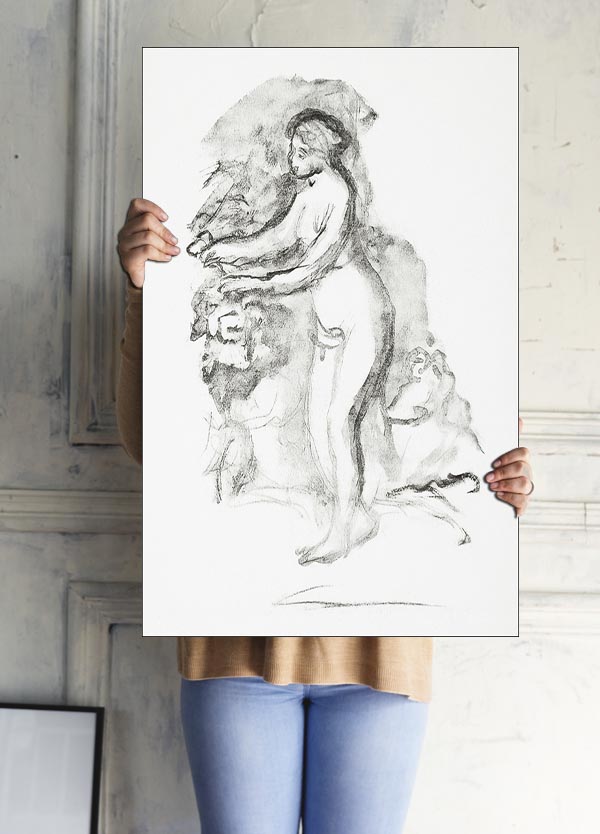 Femme au cep de vigne, Pierre-Auguste Renoir - plakat 59,4x84,1 cm