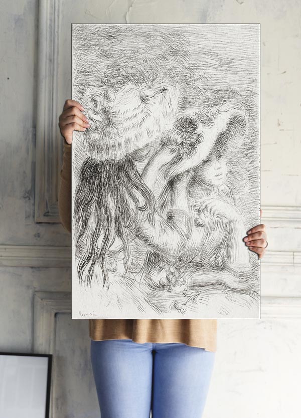 Le Chapeau épinglé, Pierre-Auguste Renoir - plakat 42x59,4 cm