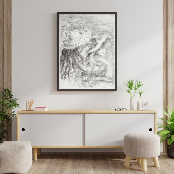 Le Chapeau épinglé, Pierre-Auguste Renoir - plakat 42x59,4 cm