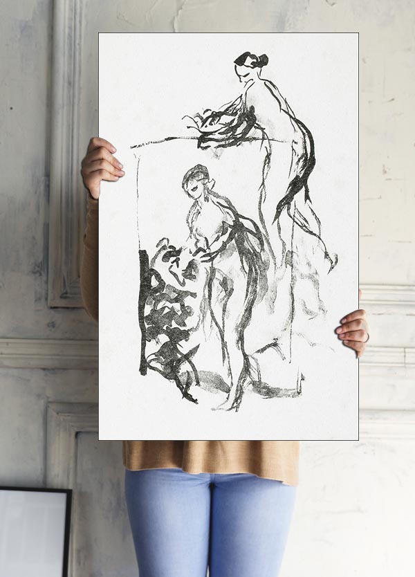 Femme au cep de vigne, troisiéme variante, Pierre-Auguste Renoir - plakat 42x59,4 cm