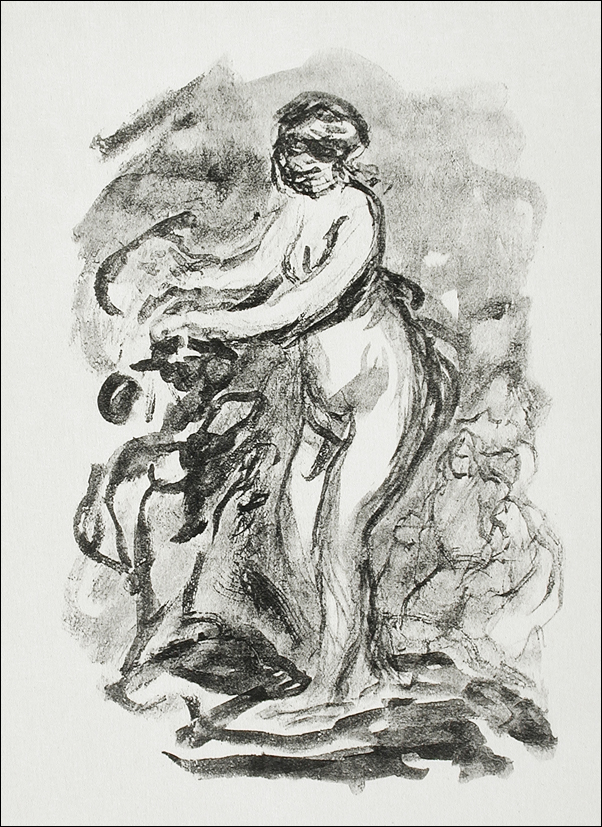 Femme au cep de vigne, premiére variante, Pierre-Auguste Renoir - plakat 59,4x84,1 cm