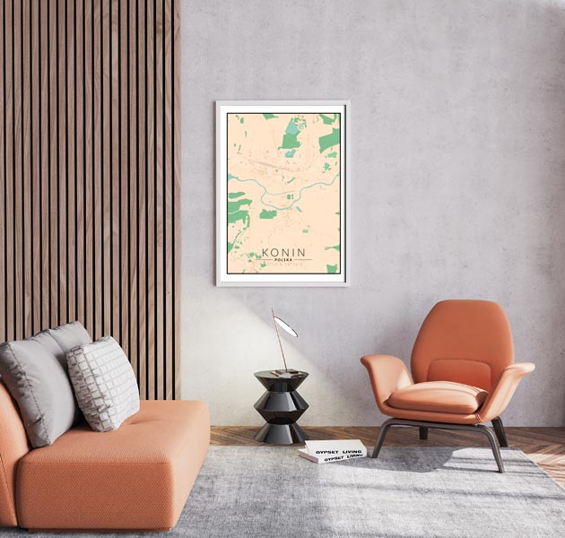 Konin mapa kolorowa - plakat 50x70 cm