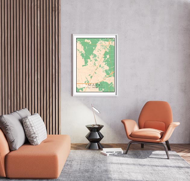 Marki mapa kolorowa - plakat 70x100 cm